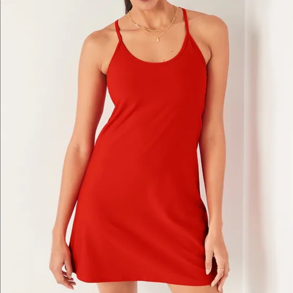 old navy Sleeveless PowerSoft Performance Racer-Back Mini Swing workout dress